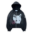 bunny zip up hoodie